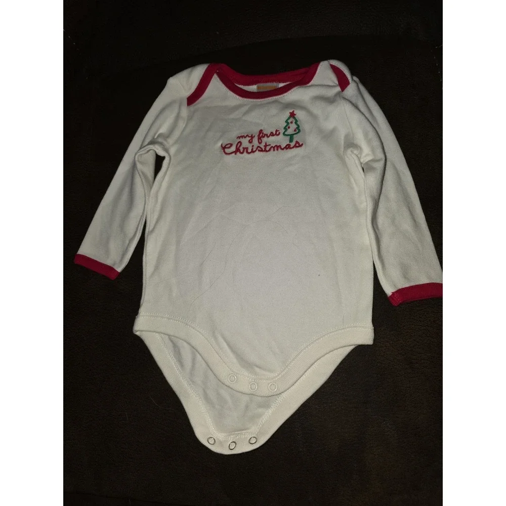 Gymboree outlet holiday shop my 1st Christmas bodysuit onsie 3 6‎ months
